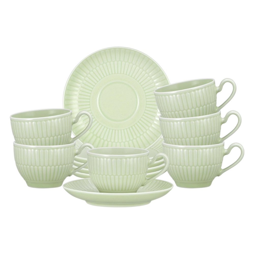 Seltmann Weiden Amina Seladon Espressotasse + Untertasse 6er Set