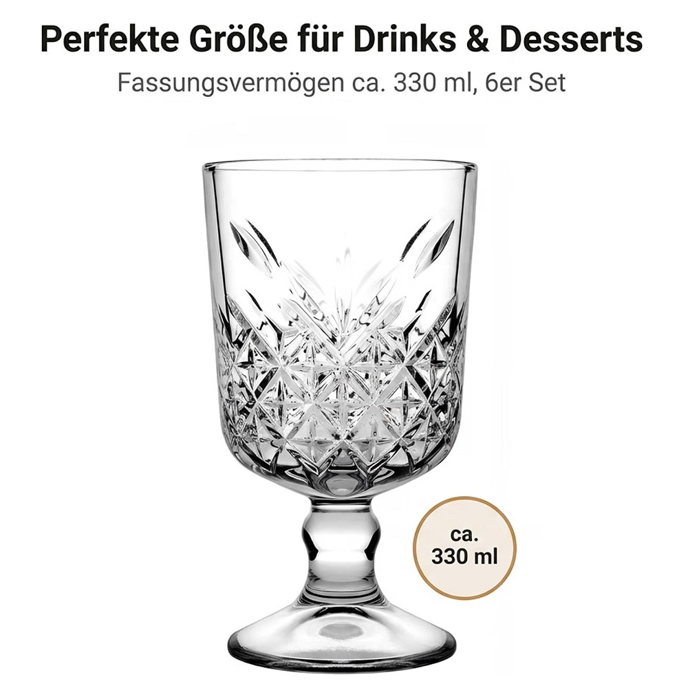 Der-Porzellan-Laden by Pasabahce Timeless Cocktail & Sorbet 330 ml 6er Set