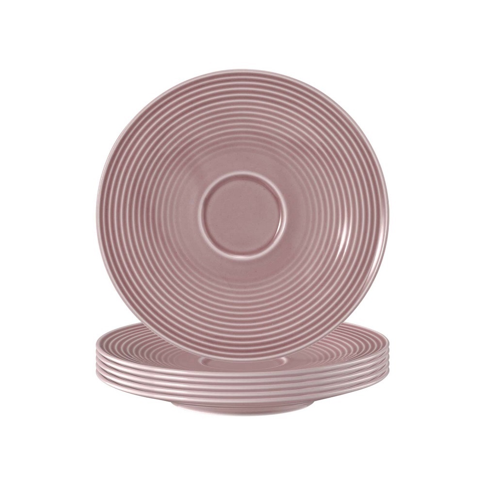 Seltmann Weiden Beat Altrosa Kombi-Untertasse 16,5 cm 6er Set