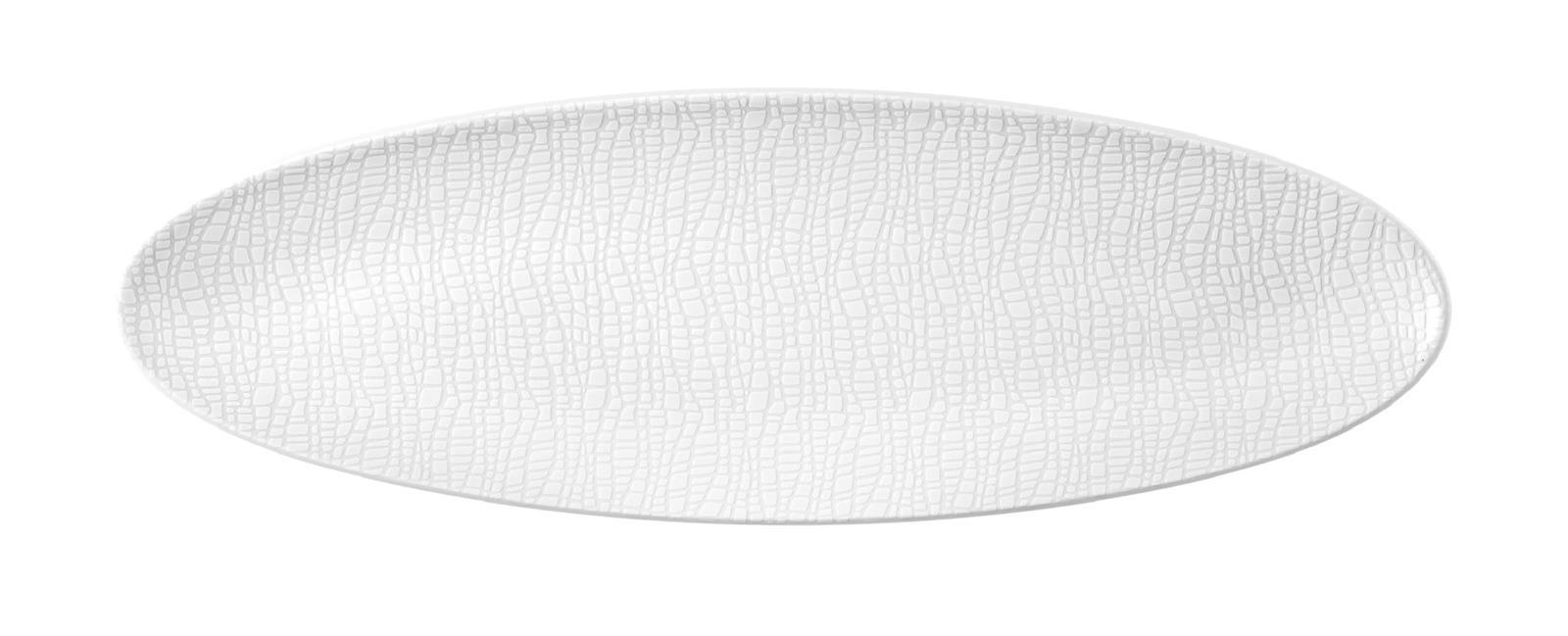 Seltmann Weiden L Fashion luxury white Servierplatte schmal 35x12 cm