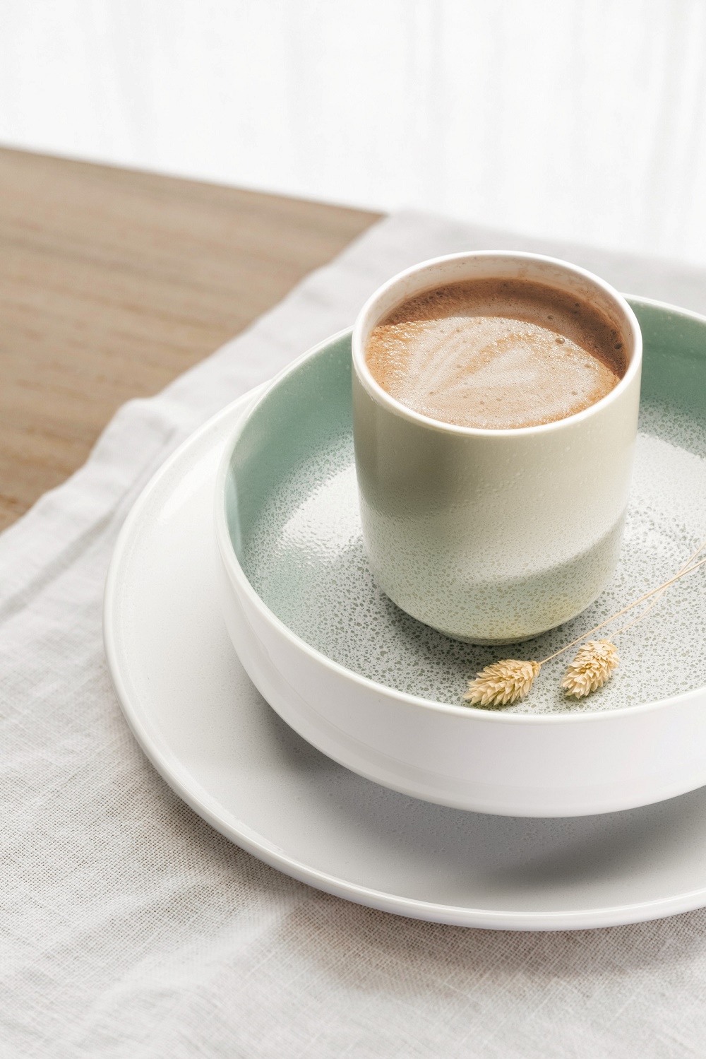 Seltmann Weiden Sento Home Aura cream Milchkaffeeobertasse 0,35 l mit Henkel