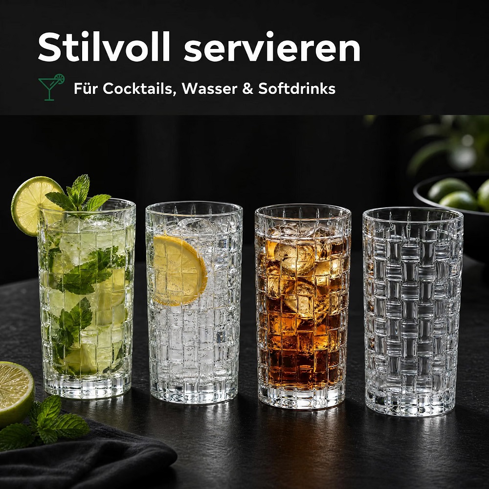 Der-Porzellan-Laden by Nachtmann Bossa Nova Longdrinkglas 4er Set