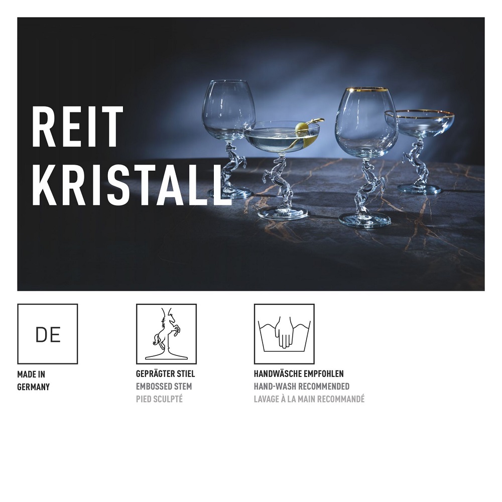 Ritzenhoff Reitkristall Champagner Goldrand #2 RDT H25