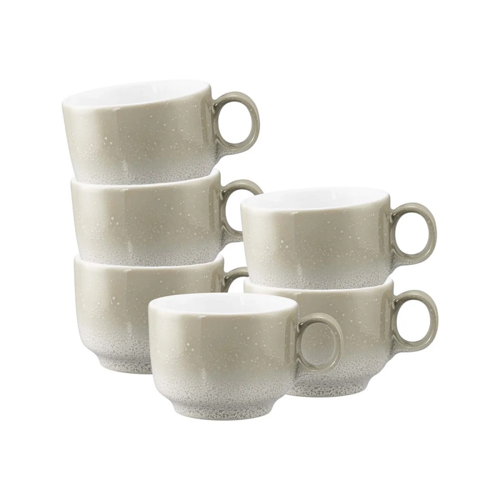 Seltmann Weiden Sento Home Aura cream Kaffeeobertasse 0,21 l mit Henkel 6er Set
