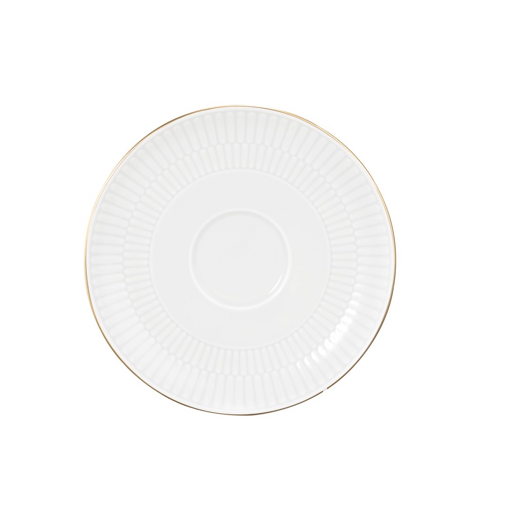 Seltmann Weiden Amina weiß/Goldrand Kombi-Untertasse groß 16 cm