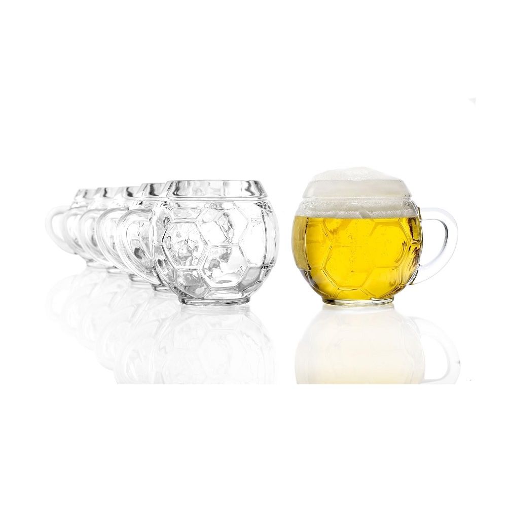 Stölzle Oberglas Fußball Bierkrug 0,4 l 2er Set