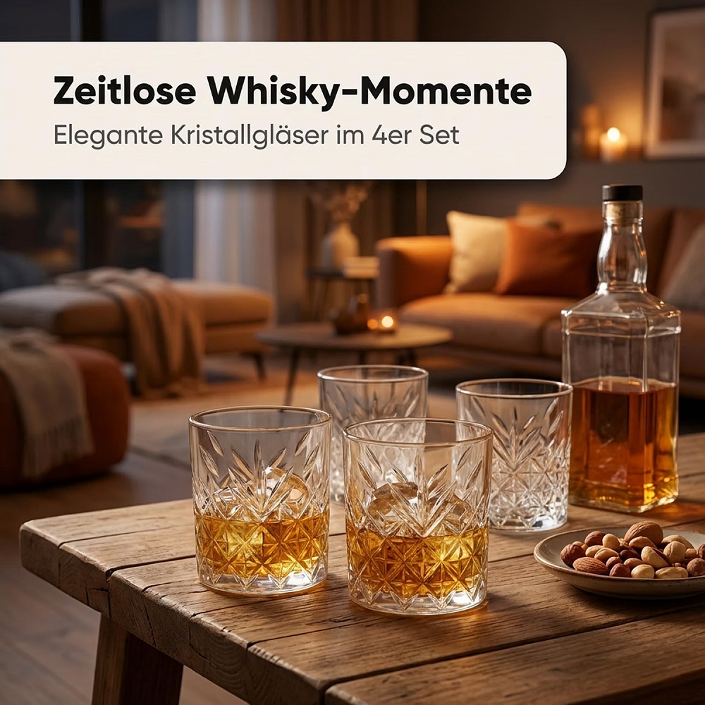 Der-Porzellan-Laden by Pasabahce Timeless Whiskybecher SOF 205 ml 4er Set