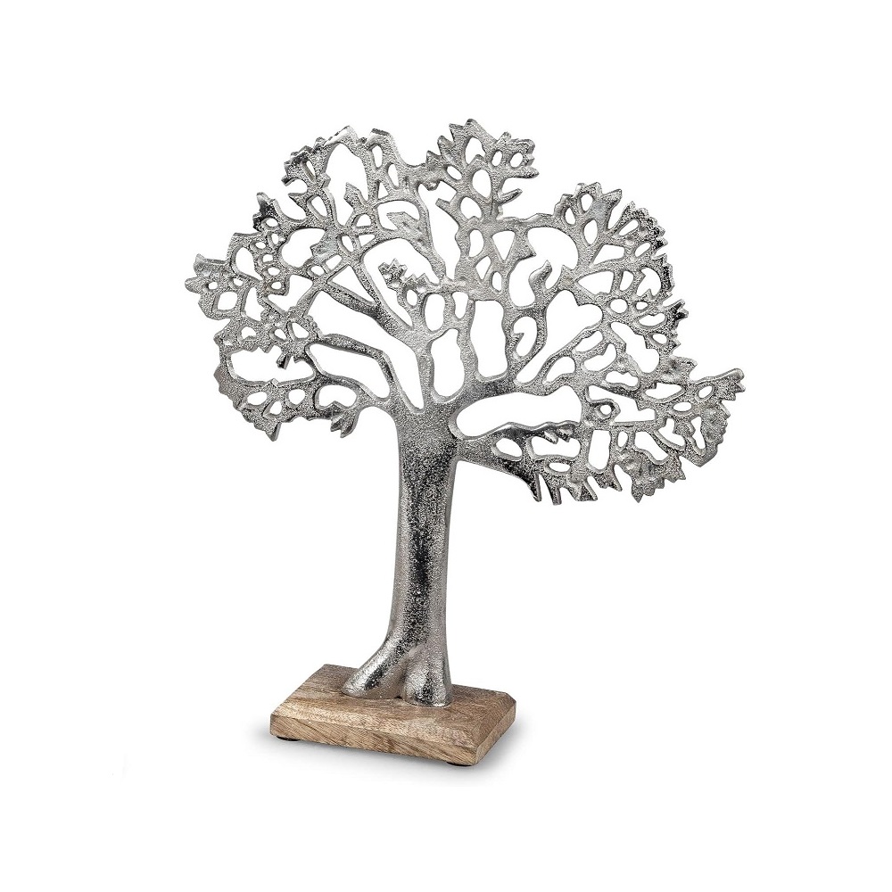 Formano Lebens-Baum 34 aus Alu auf Mango Holz