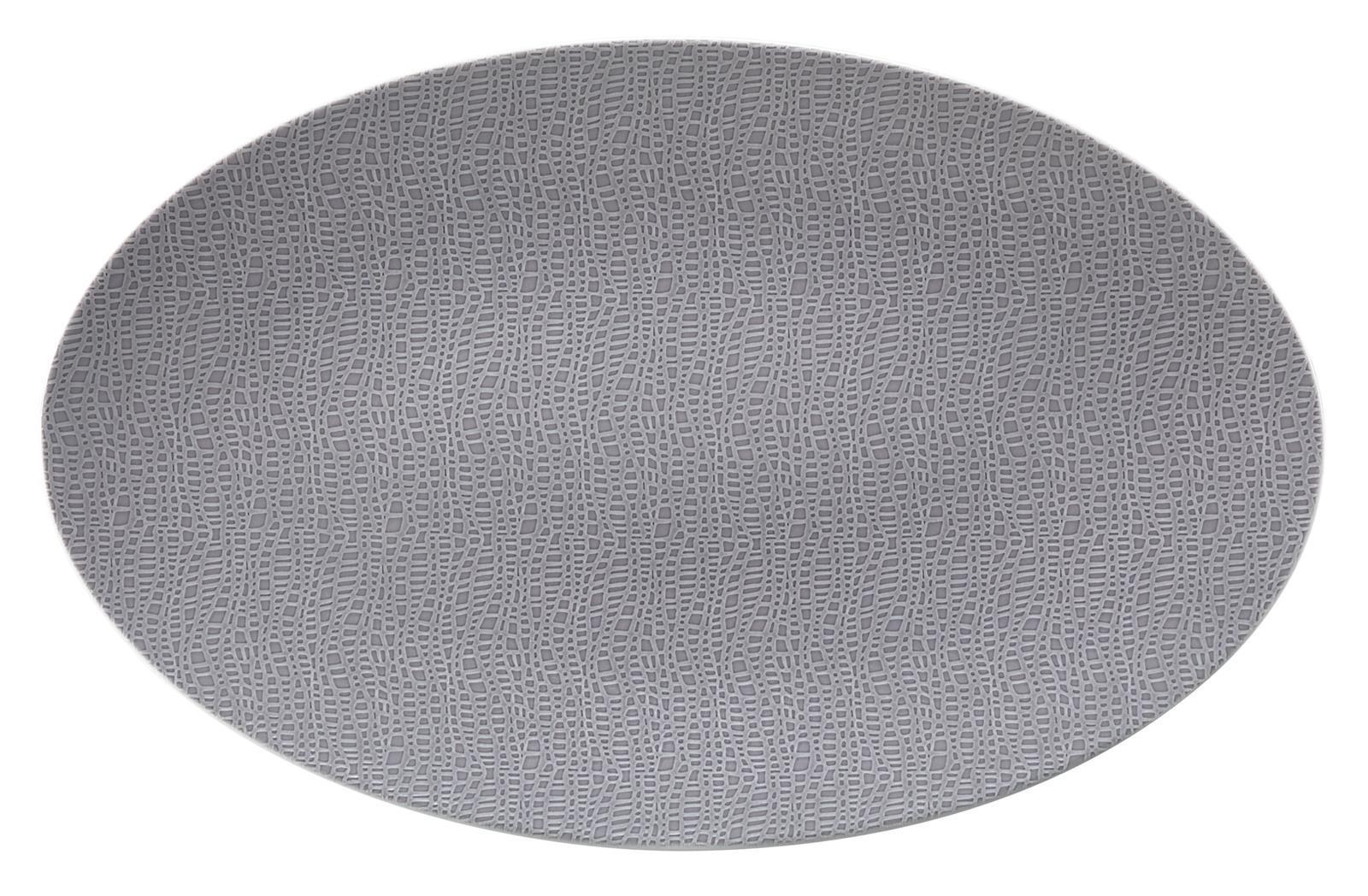 Seltmann Weiden L Fashion elegant grey Servierplatte oval 40x26 cm