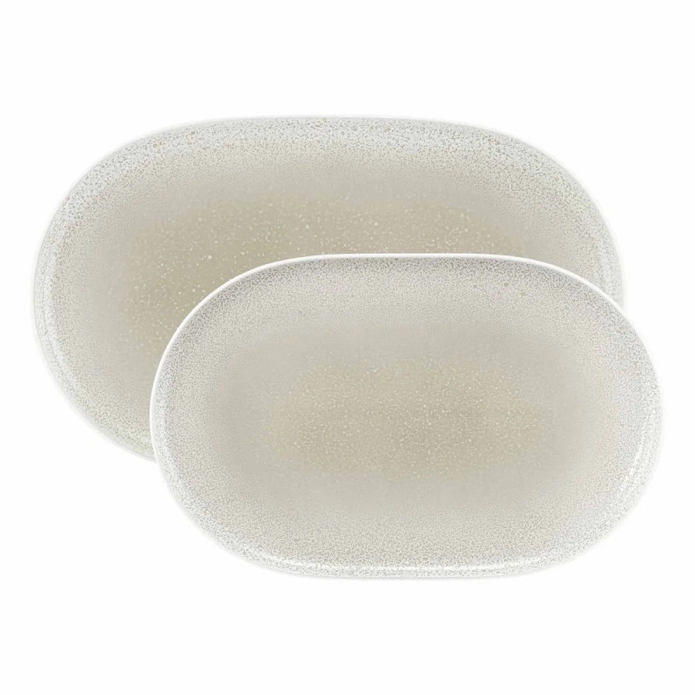 Seltmann Weiden Sento Home Aura cream Teller/Servierplatte-Set 2 tlg.