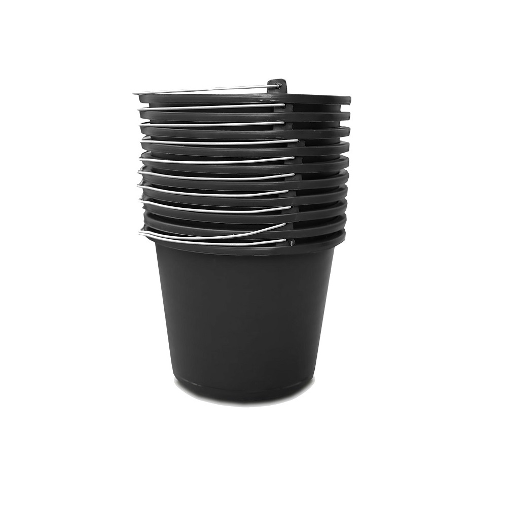 Prosperplast Eimer BUCKET 5 Liter - schwarz 10er Set