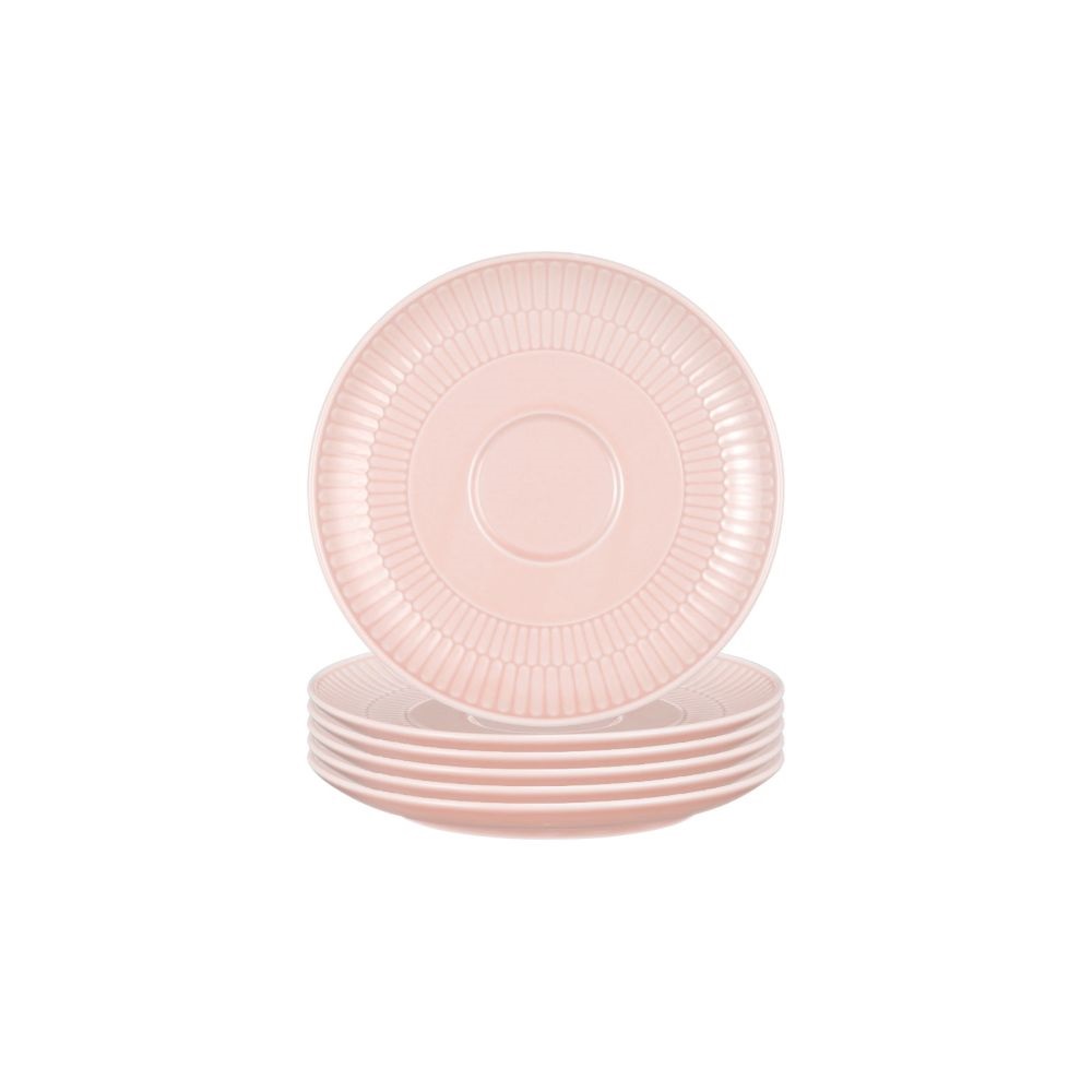 Seltmann Weiden Amina rosè Kombi-Untertasse 16 cm 6er Set