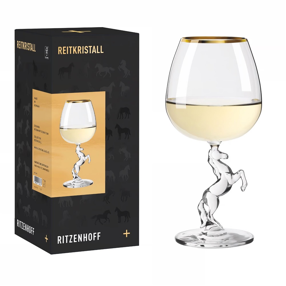 Ritzenhoff Reitkristall Wein Cocktail Goldrand #2 RDT H25