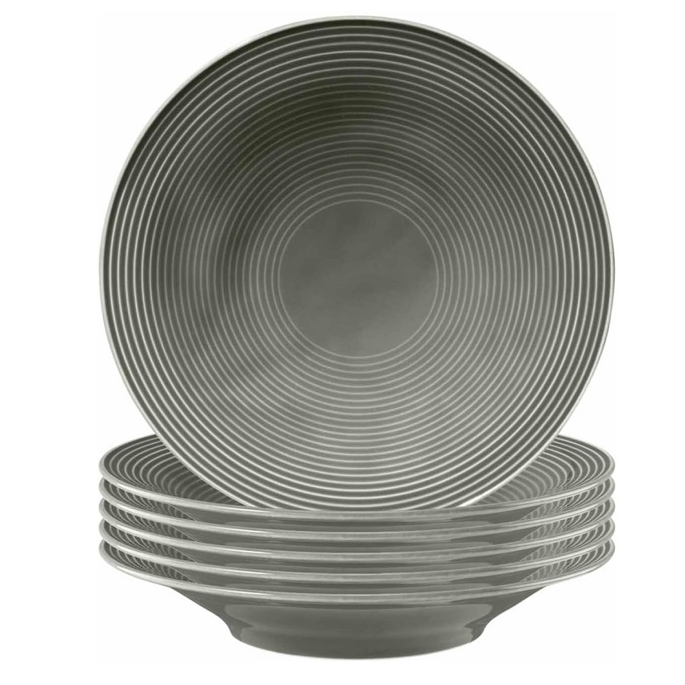Seltmann Weiden Beat Perlgrau Suppenteller 22,5cm 6er Set