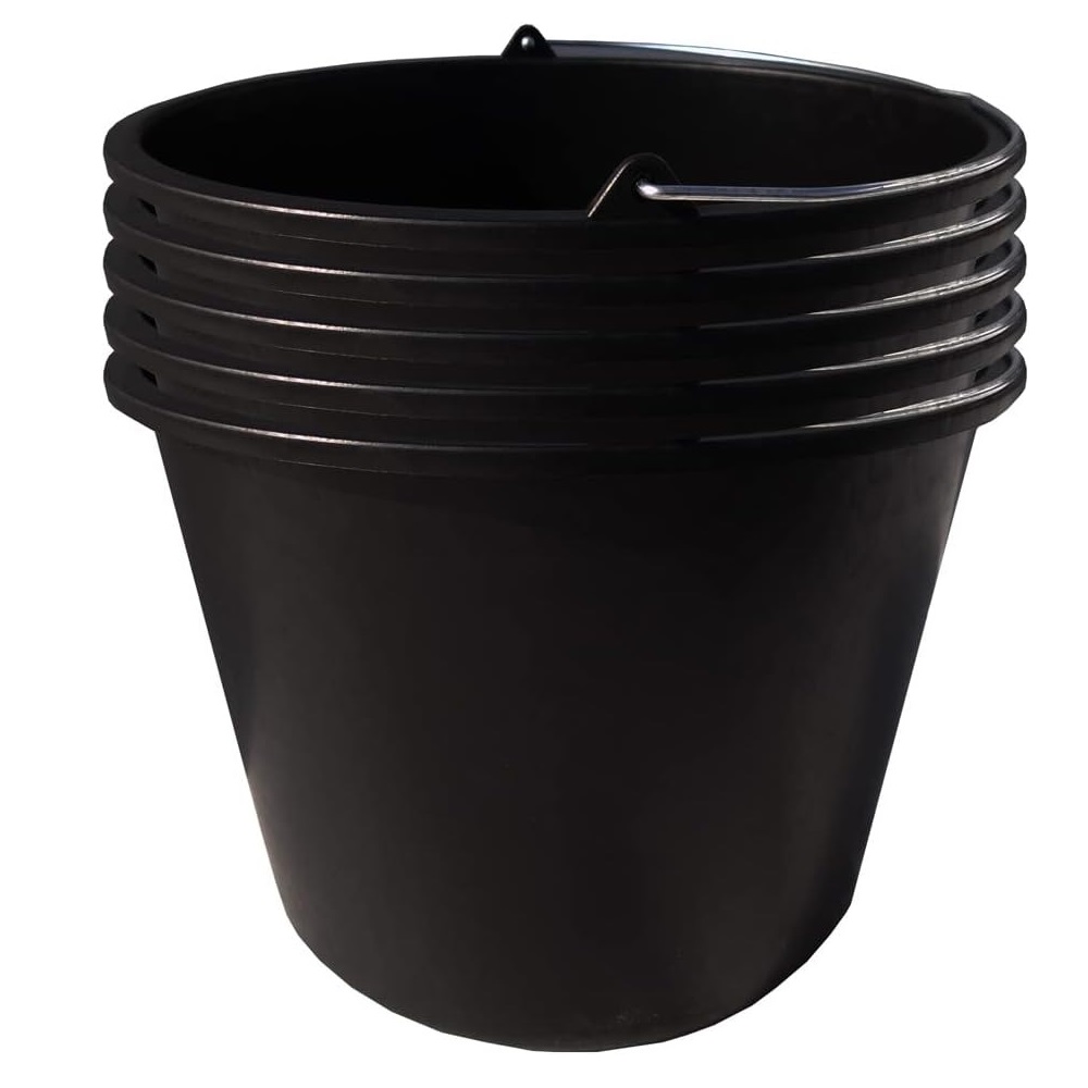 Prosperplast Eimer BUCKET 12 Liter - schwarz 5er set