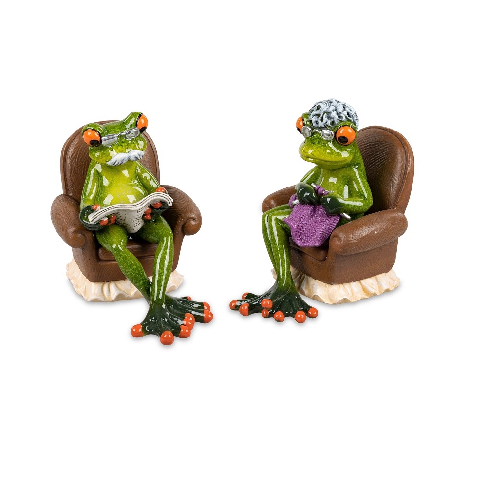 Formano Frosch Oma und Opa im Sessel 2er Set