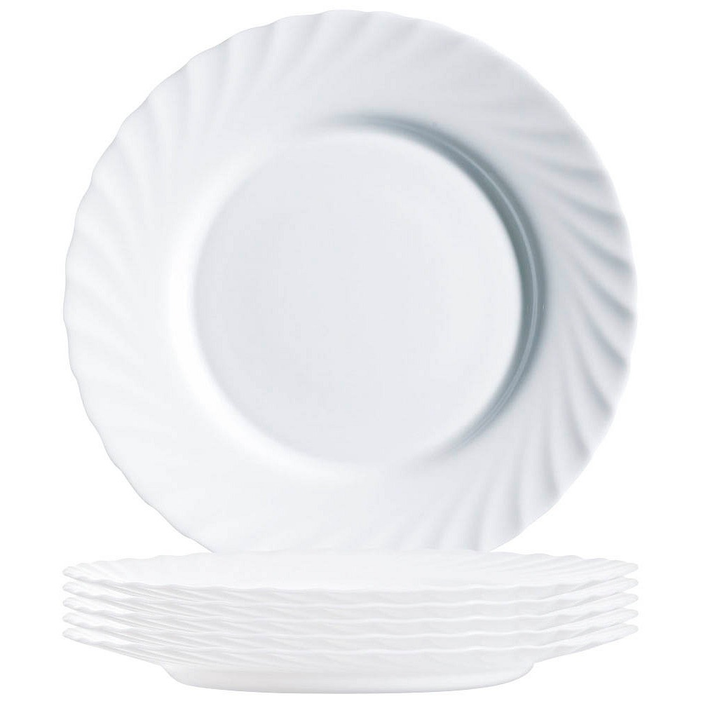 Arcoroc Trianon White Teller flach 24,5 cm 6er Set