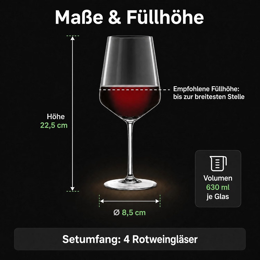 Der-Porzellan-Laden by Spiegelau Style Rotweinglas 630 ml 4er Set