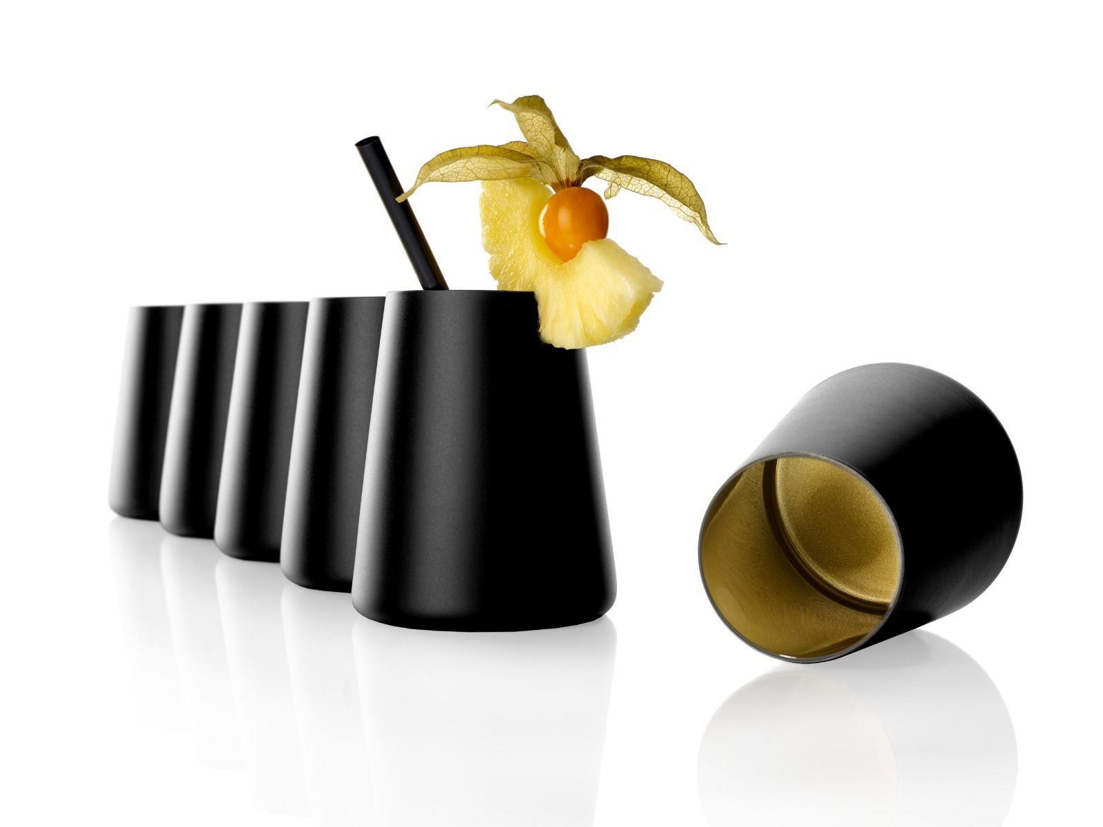 Stölzle Lausitz Power Becher Schwarz-Gold 6er Set