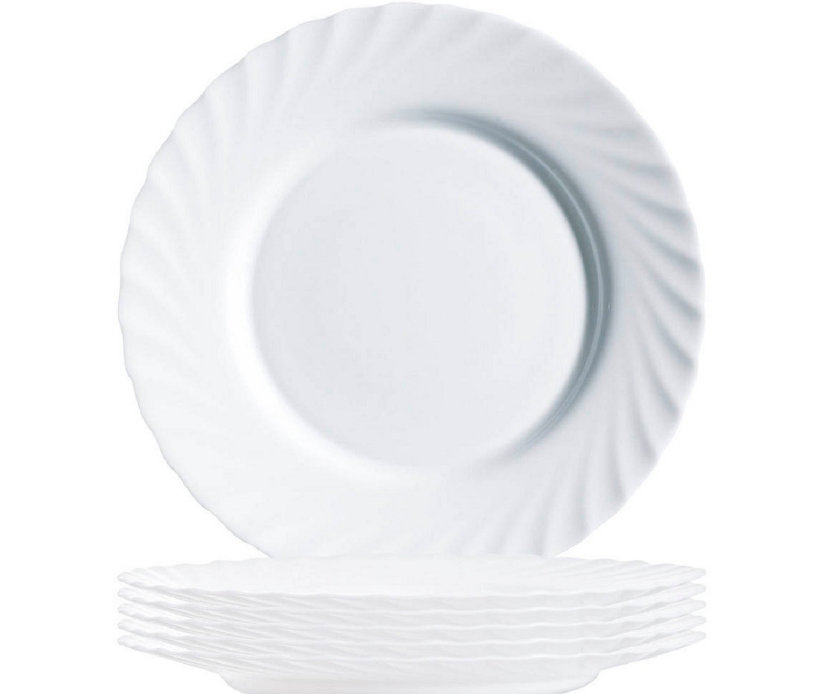 Arcoroc Trianon White Teller flach 27.3 cm 6er Set
