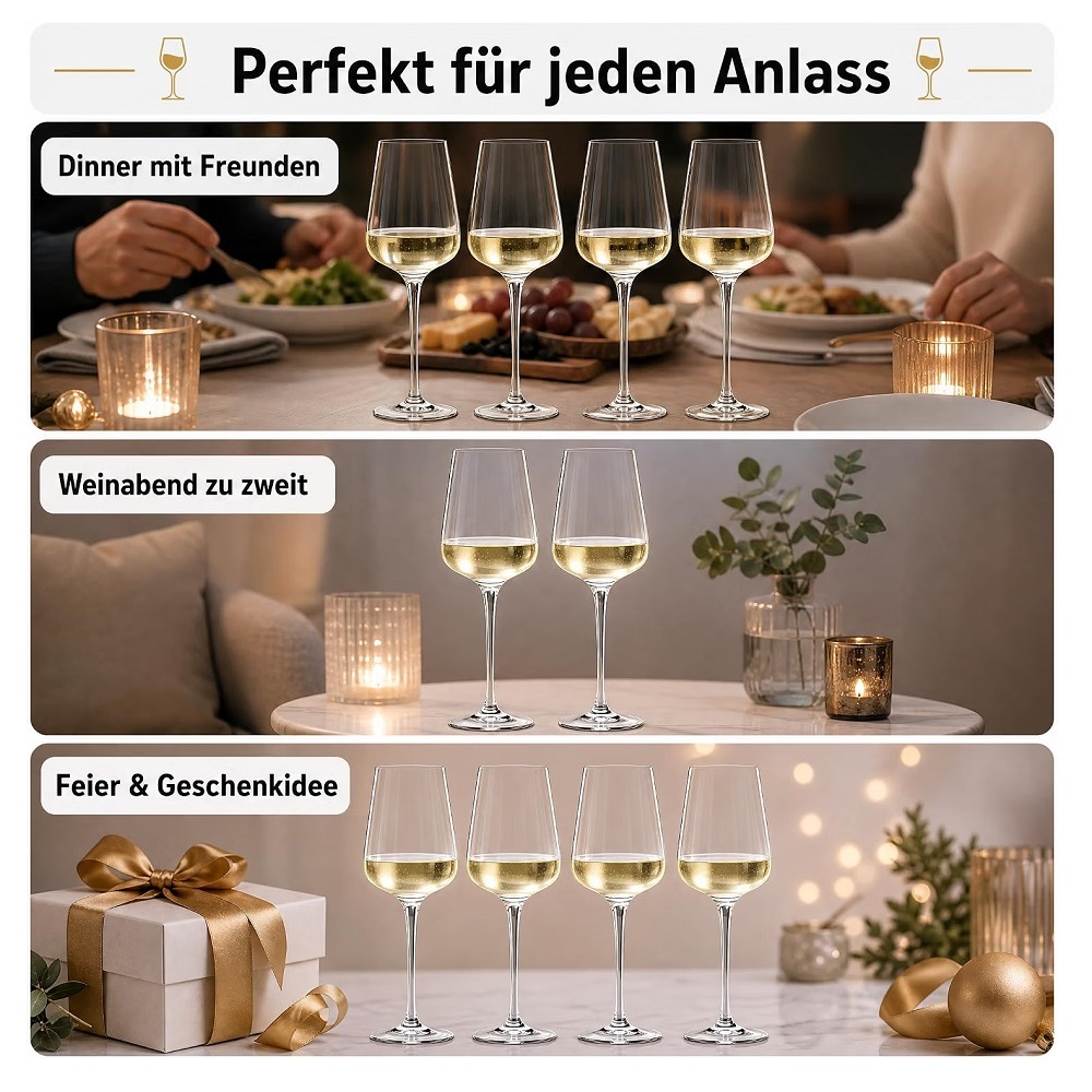 Der-Porzellan-Laden by Nachtmann ViNova Weißweinglas 380 ml 4er Set