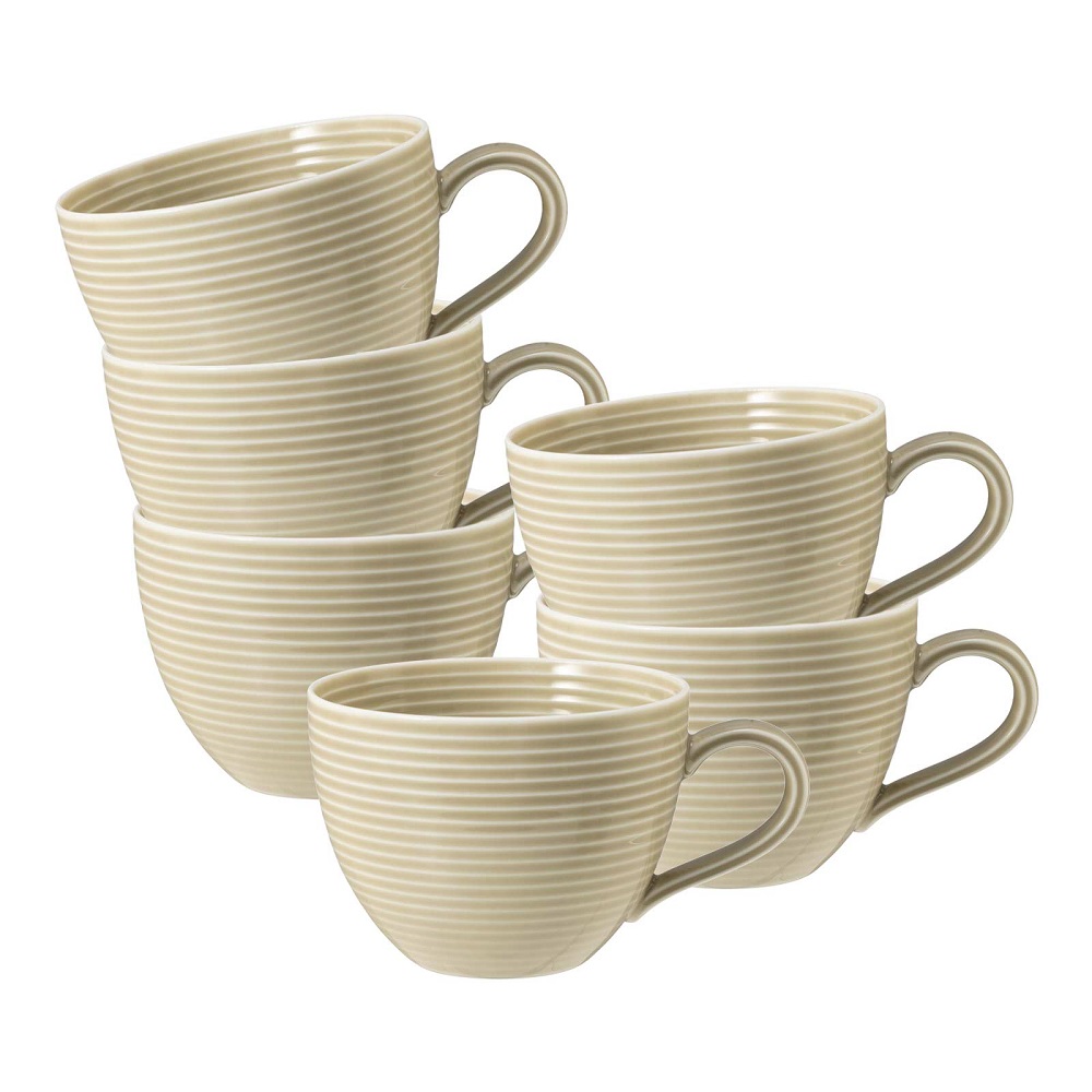 Seltmann Weiden Beat Sandbeige Kaffeeobertasse 0,26 l 6er Set