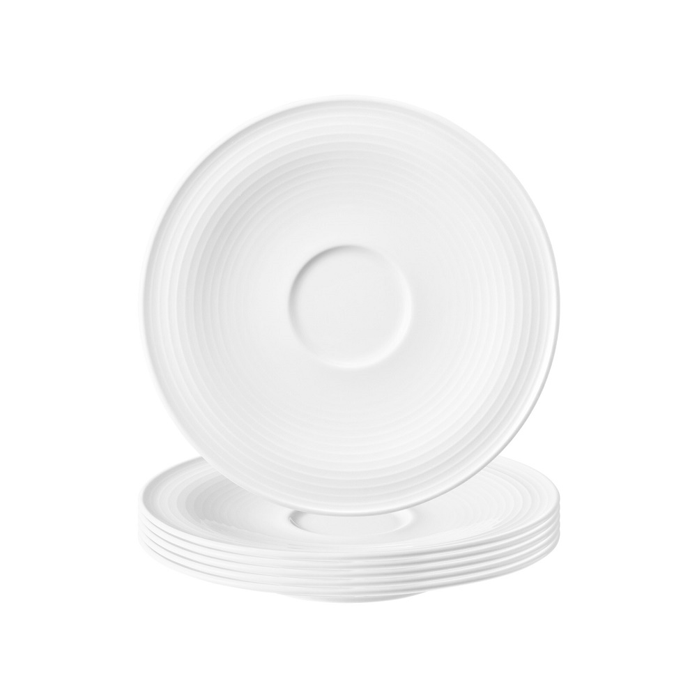 Seltmann Weiden Beat weiß Kombi-Untertasse groß 16,5 cm 6er Set