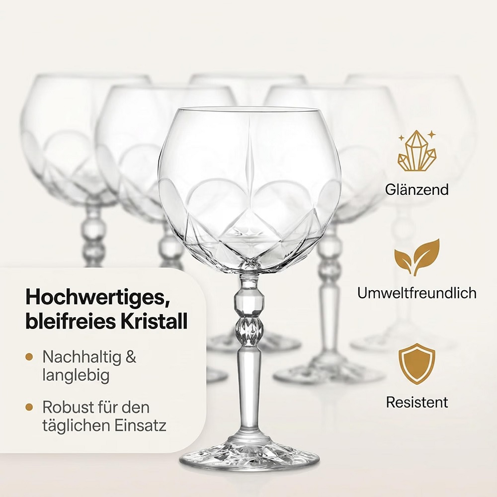 Der-Porzellan-Laden by RCR Alkemist Gin Tonic Glas 580 ml 6er Set