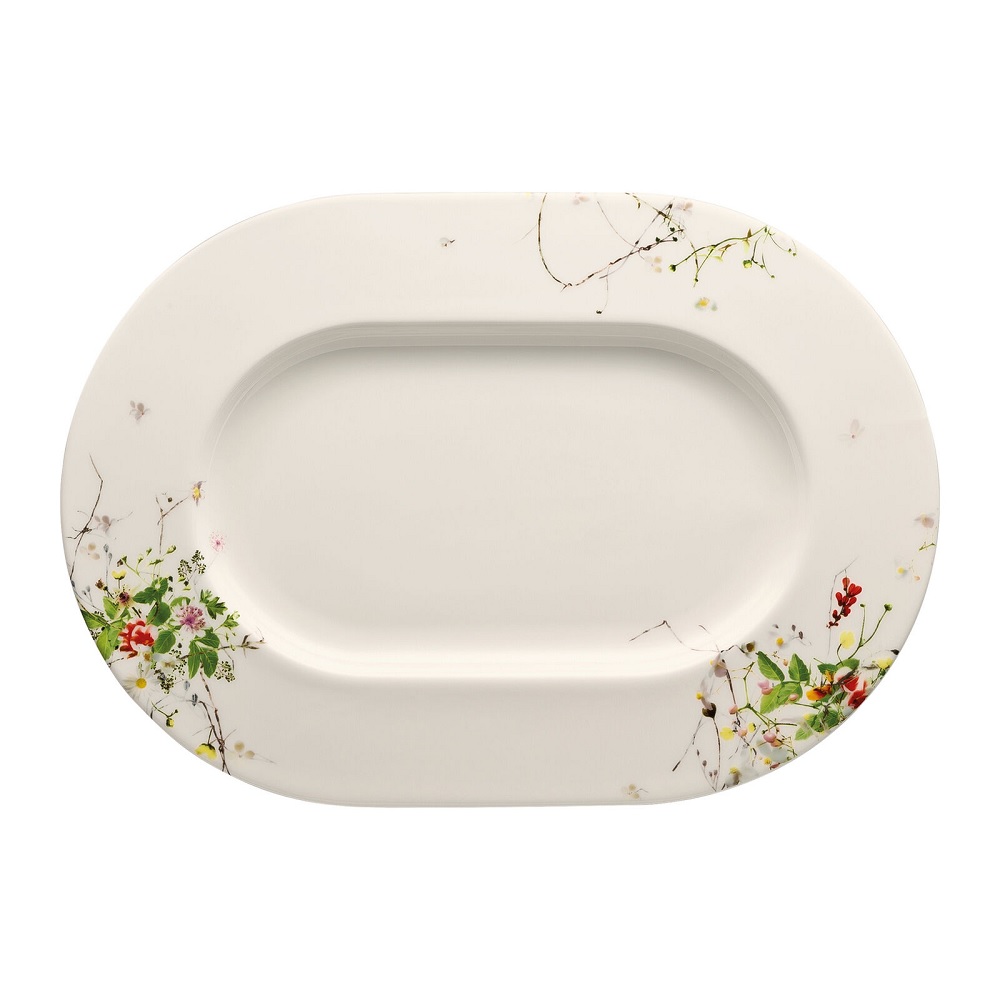 Rosenthal Brillance Bone China Fleurs Sauvages Servierplatte oval 34 cm