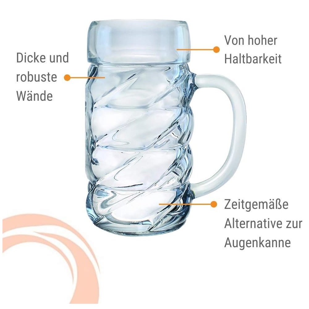 Stölzle Oberglas Diamond Bierkrug 1,0 l 6er Set