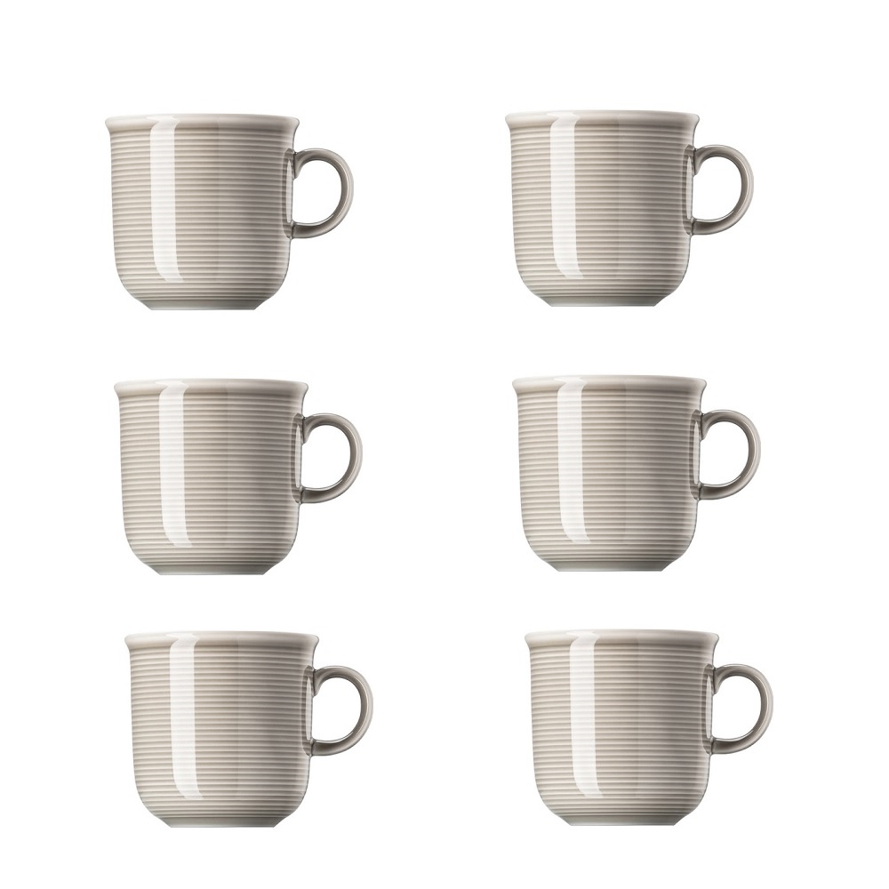 Thomas Trend Colour Moon Grey Becher mit Henkel 0,28 l 6er Set