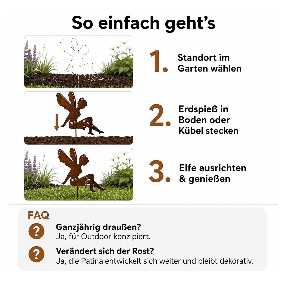 Elfe zum Stecken 54 x 45 cm