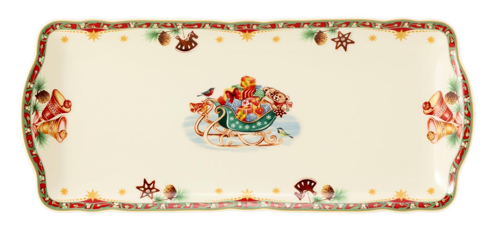 Seltmann Weiden Marie Luise Weihnachtsnostalgie Kuchenplatte eckig 34,5x15cm