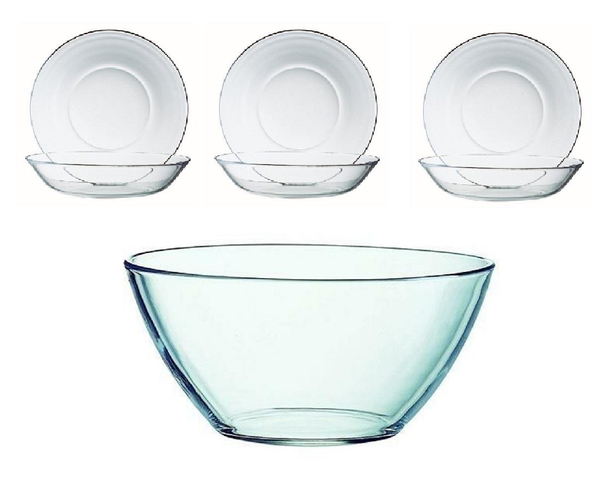 Luminarc Cosmos Schüssel 28 cm+ Puddinteller 14 cm Set 7 tlg
