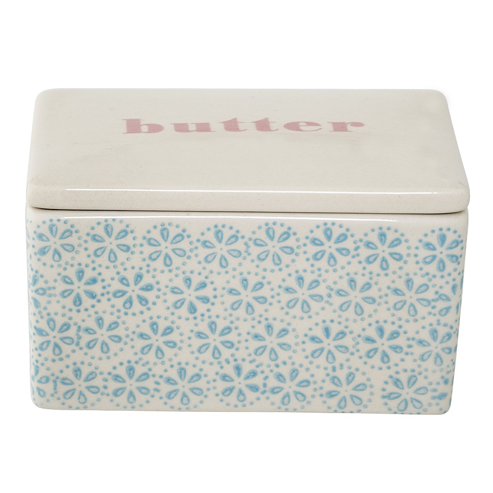 Bloomingville Patrizia Butterdose Blue Steingut