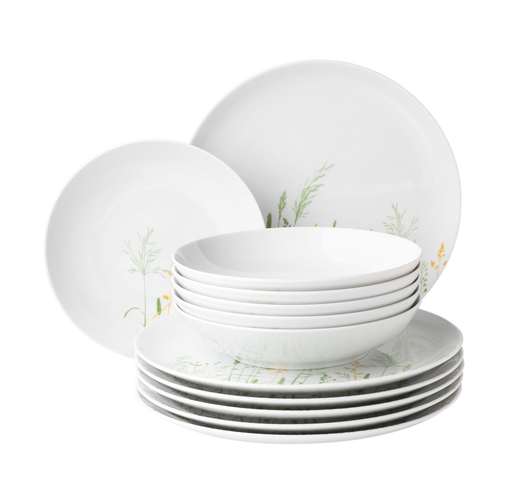 Seltmann Weiden Liberty Meadow Grasses green Tafel Service 12.tlg.