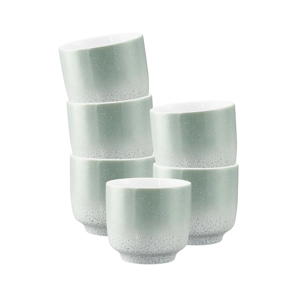 Seltmann Weiden Sento Home Aura mint Cappuccinoobertasse 0,30 l ohne Henkel 6er Set