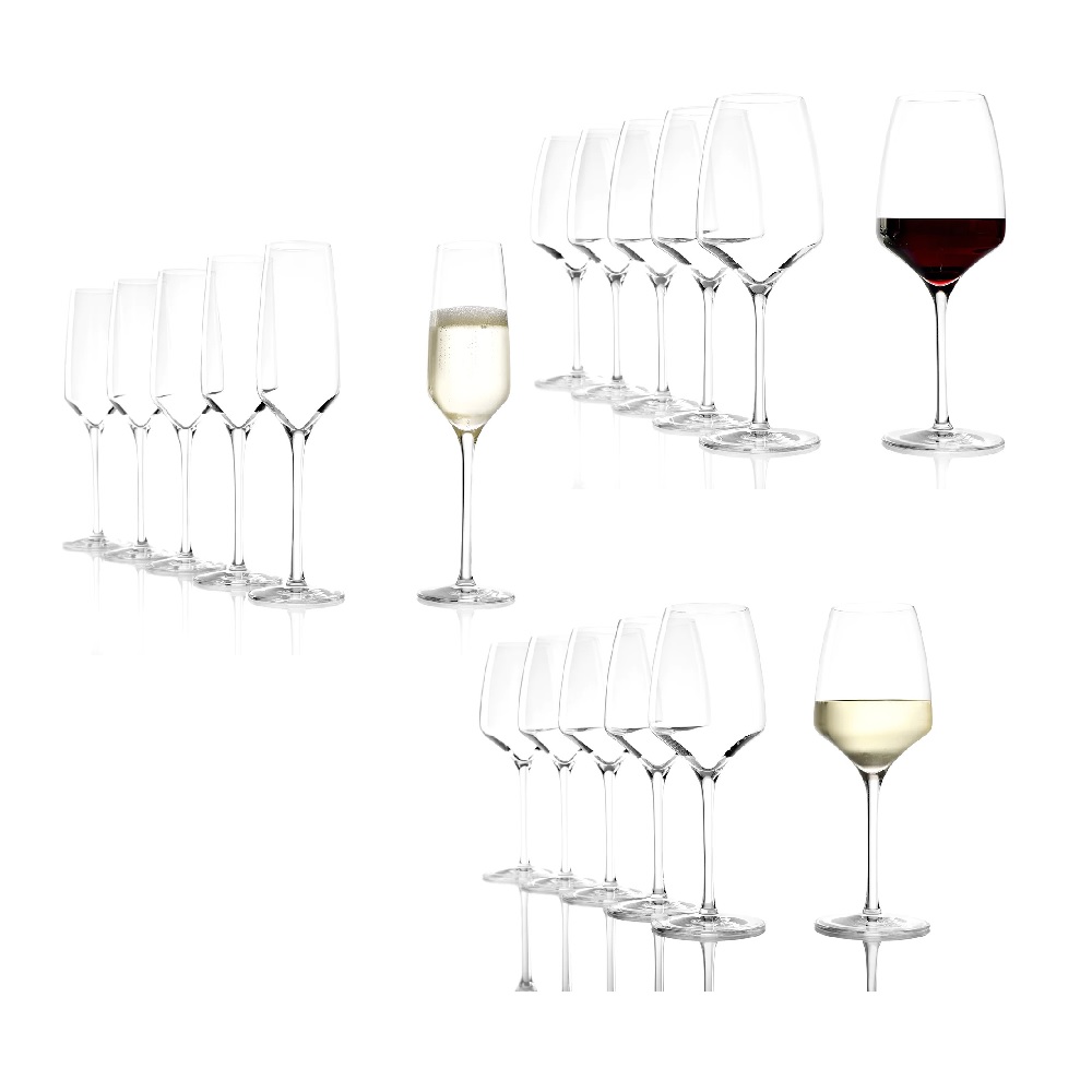 Stölzle Lausitz Experience Weißweinkelch/Rotweinkelch/Champagnerkelch Set 18 tlg