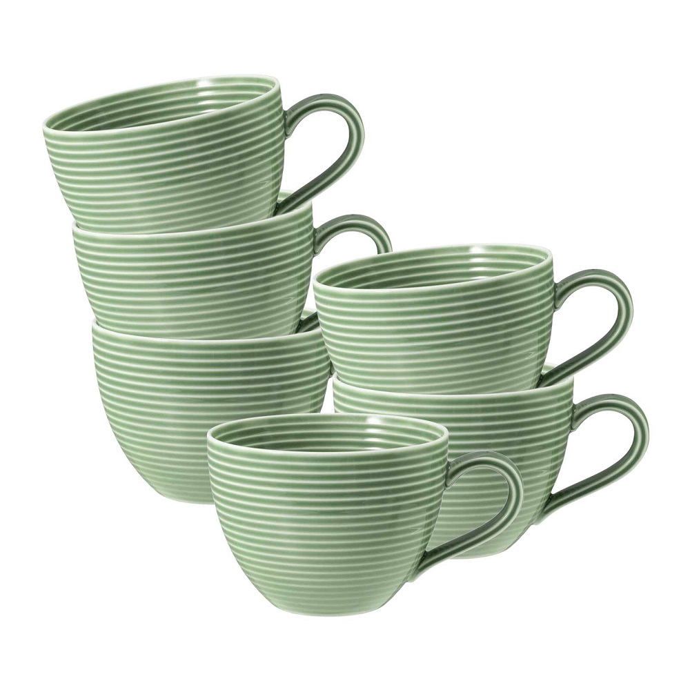 Seltmann Weiden Beat Salbeigrün Kaffeeobertasse 0,26 l 6er Set