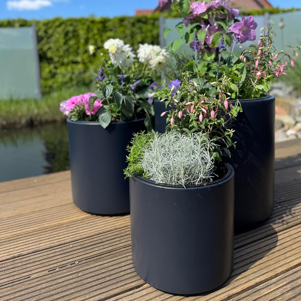 Prosperplast Blumentopf HEOS - anthrazit