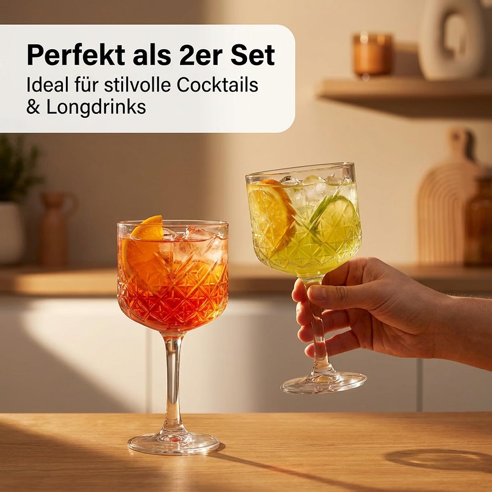 Der-Porzellan-Laden by Pasabahce Timeless Cocktailglas 490 ml 2er Set