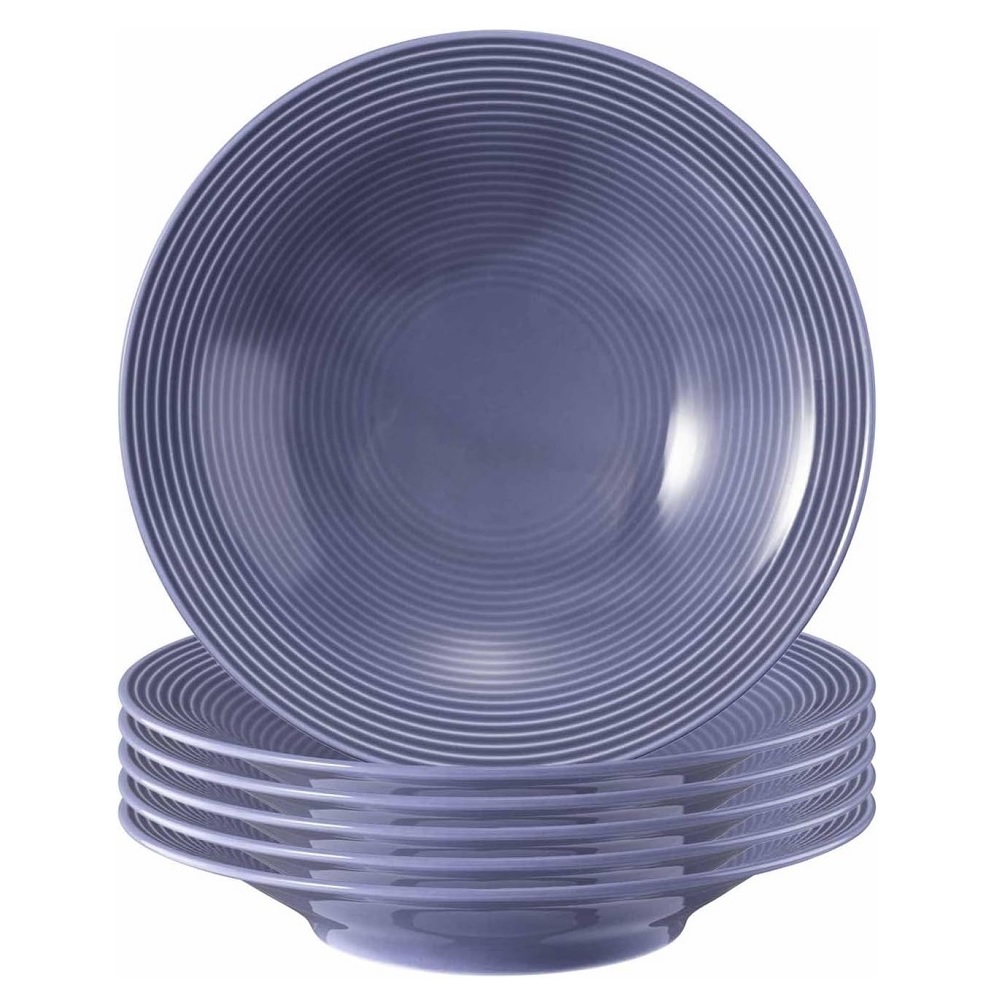 Seltmann Weiden Beat Fliederblau Suppenteller 22,5cm 6er Set