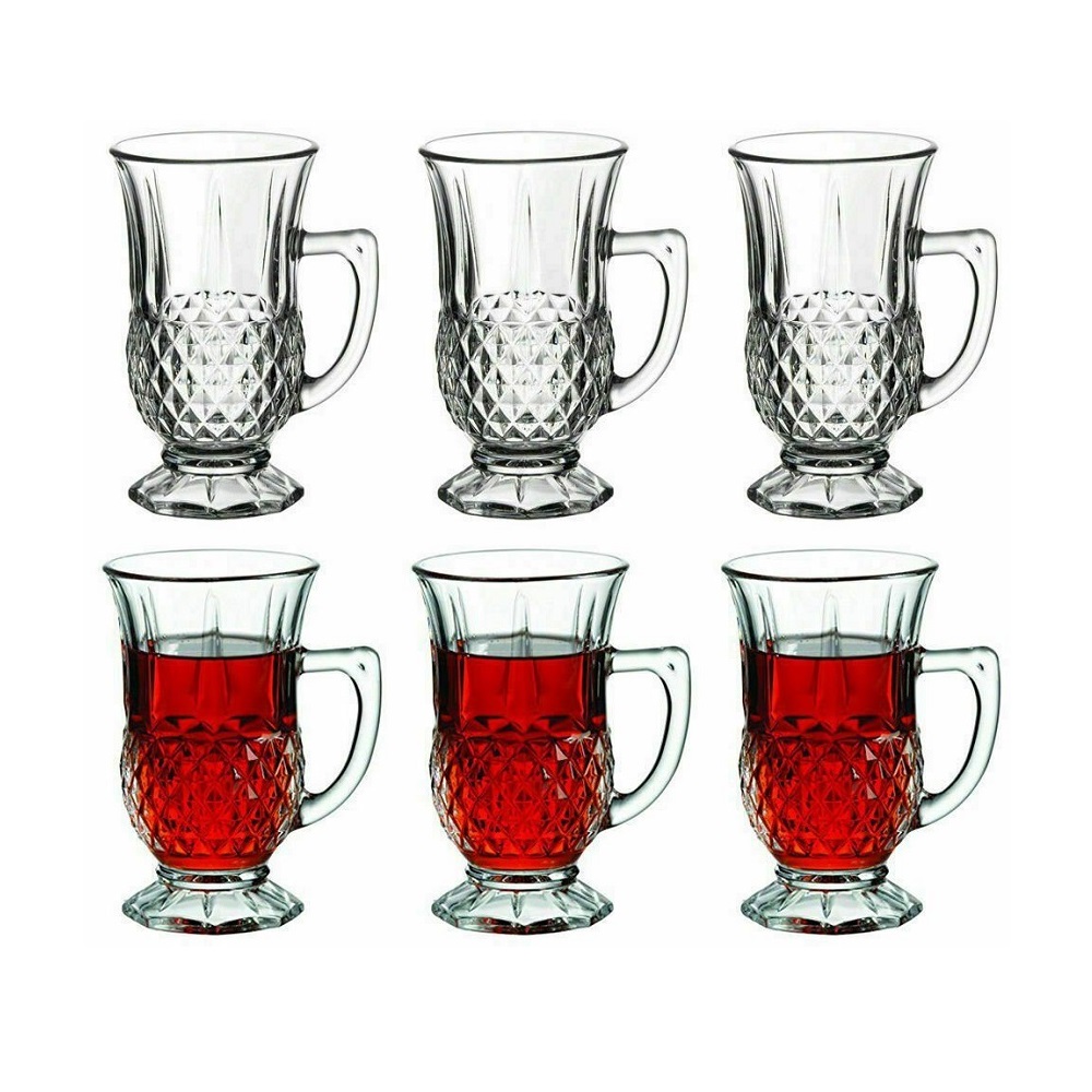 Pasabahce Istanbul Teeglas mit Henkel 6er Set
