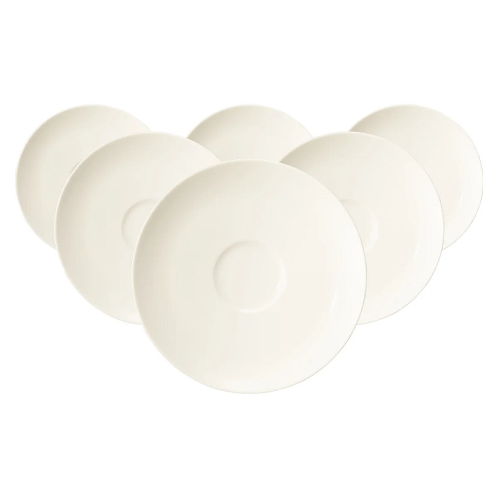 Seltmann Weiden Savona Fine Diamond weiß Kombi-Untertasse groß 16,5 cm 6er Set
