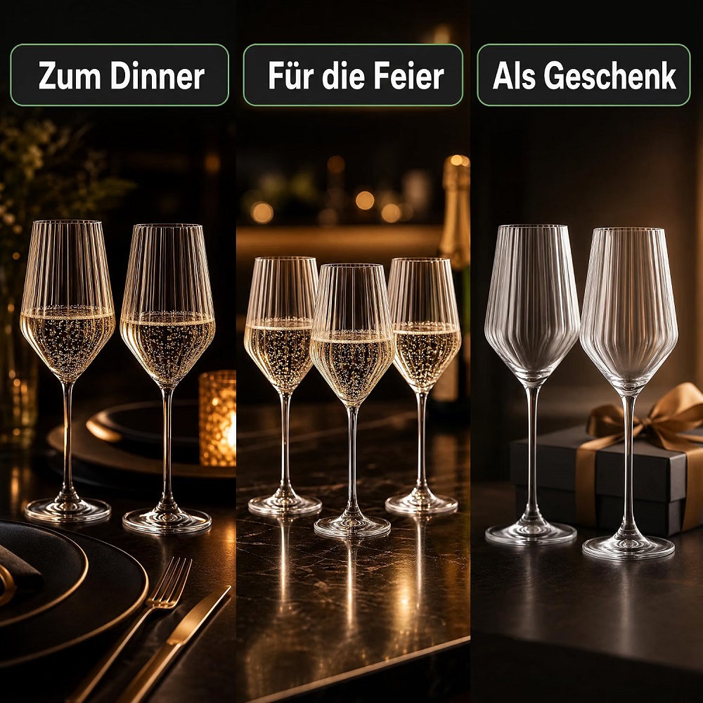 Der-Porzellan-Laden by Spiegelau Lifestyle Champagnerglas 310 ml 4er Set