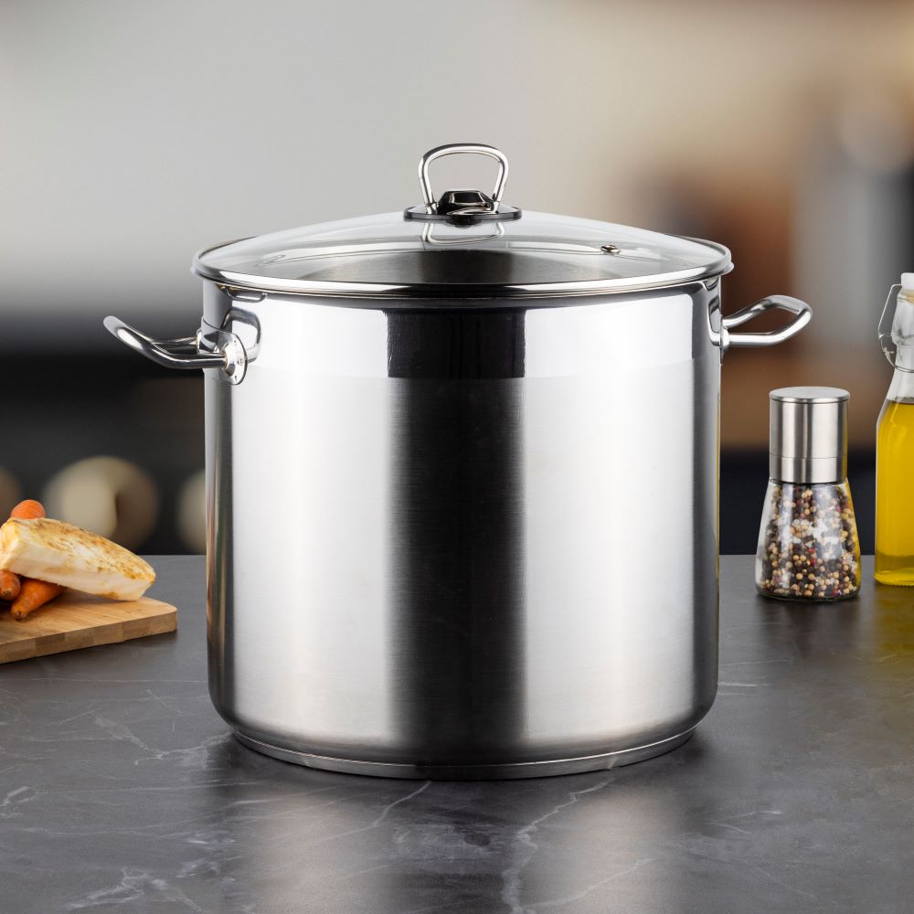 Haushalt International Universaltopf mit Glasdeckel 15L Maße: ca. Ø: 28 x H: 25cm