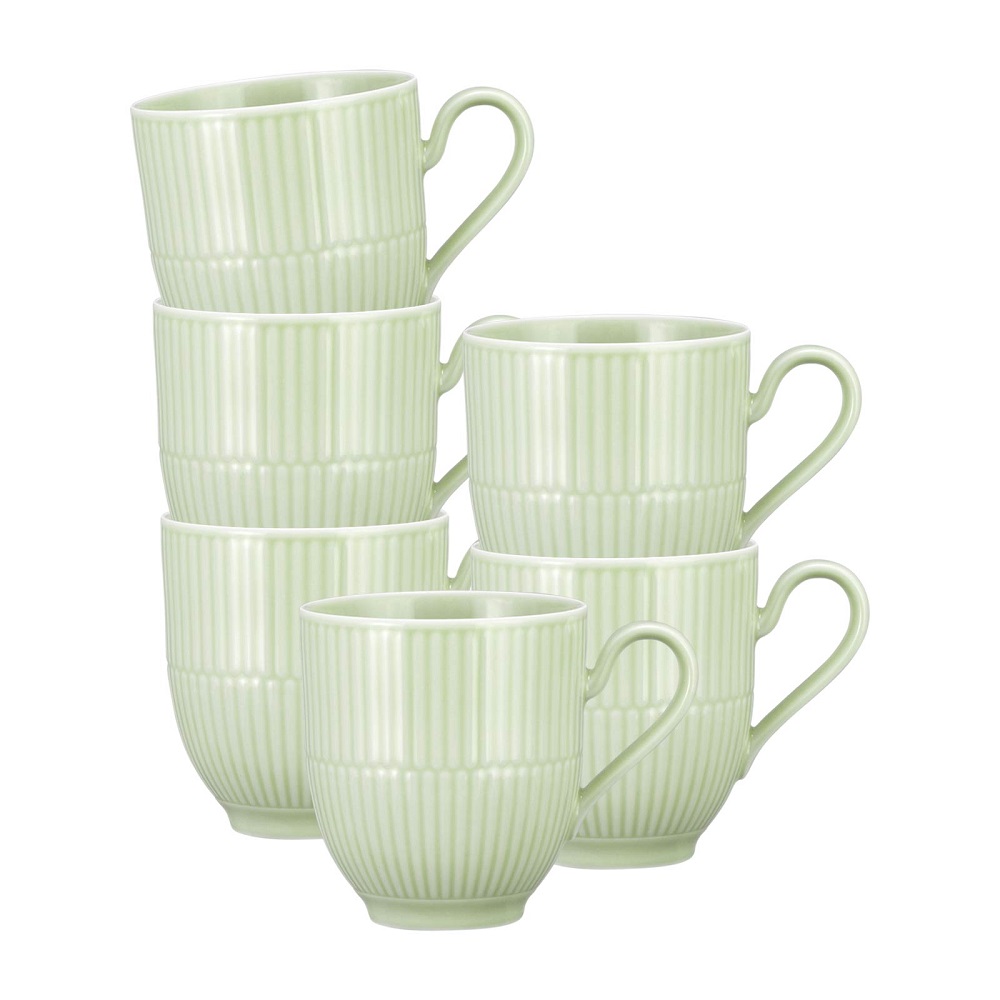 Seltmann Weiden Amina Seladon Becher mit Henkel 0,36 l 6e Set