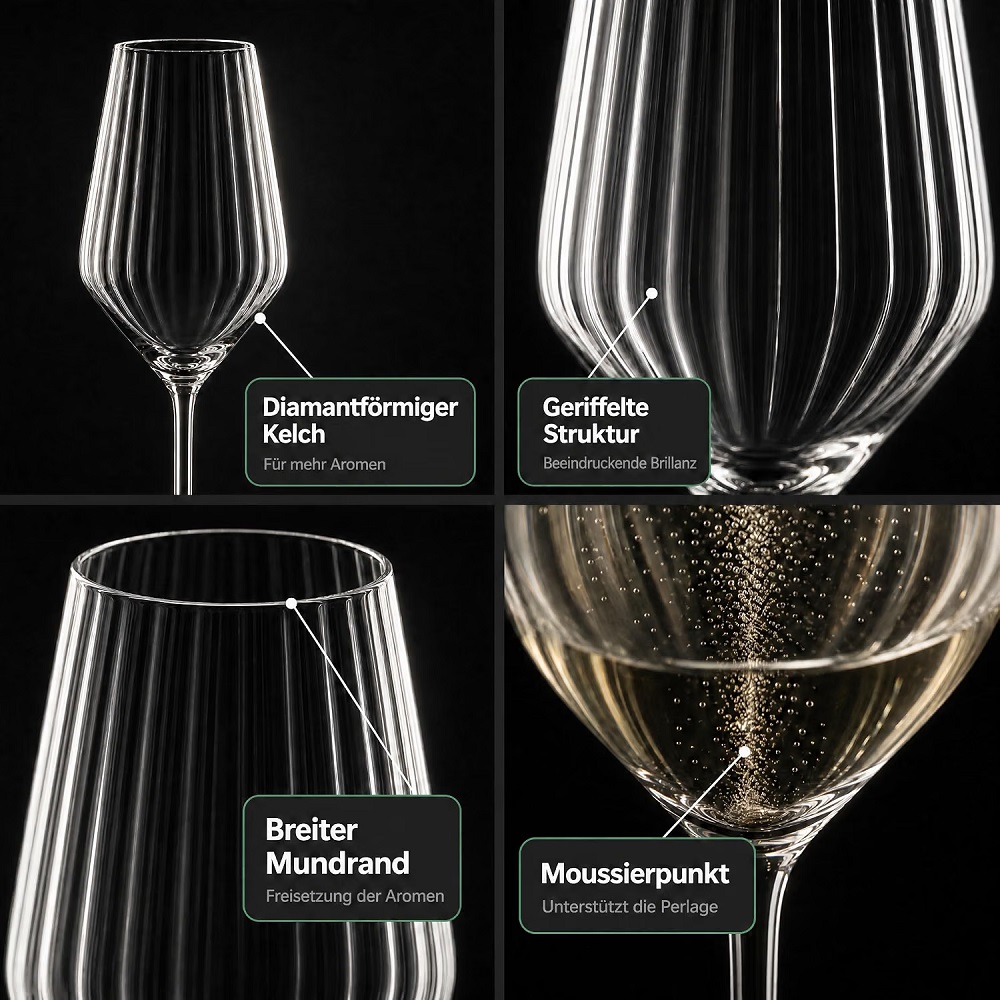 Der-Porzellan-Laden by Spiegelau Lifestyle Champagnerglas 310 ml 4er Set