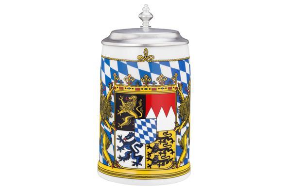 Seltmann Weiden Compact Bayern Serie Bierkrug mit Deckel 0,63l