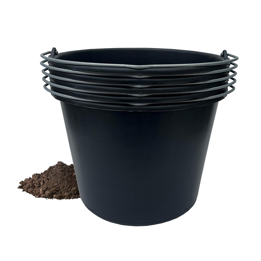Prosperplast Eimer BUCKET 16 Liter - schwarz 5er Set